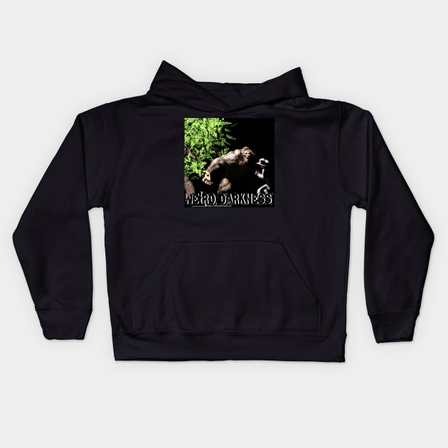 Bigfoot Attack (Square Design) Kids Hoodie by Weird Darkness